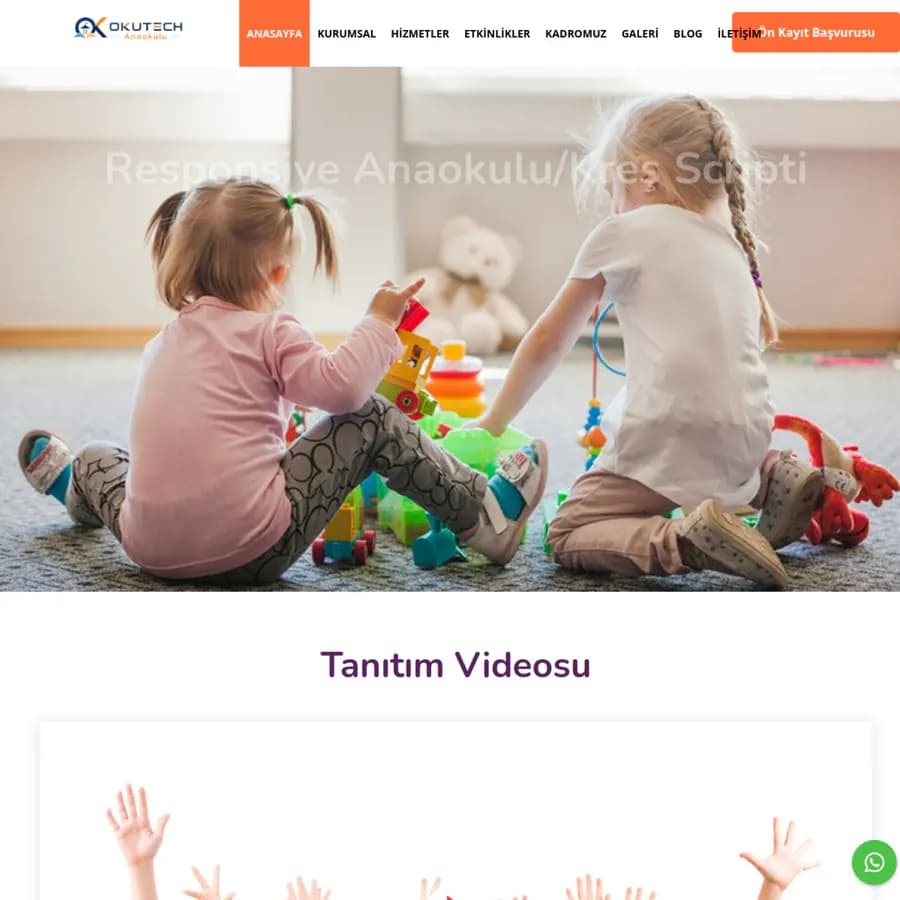 Ana Okulu Scripti web tasarımı önizlemesi