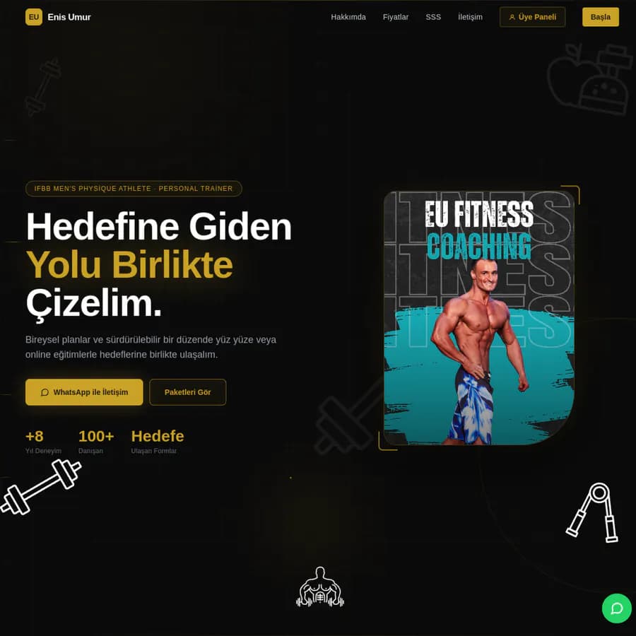 Online PT web tasarımı önizlemesi